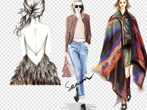 卡通手绘时尚服装美女素材 设计灵感的完美源泉